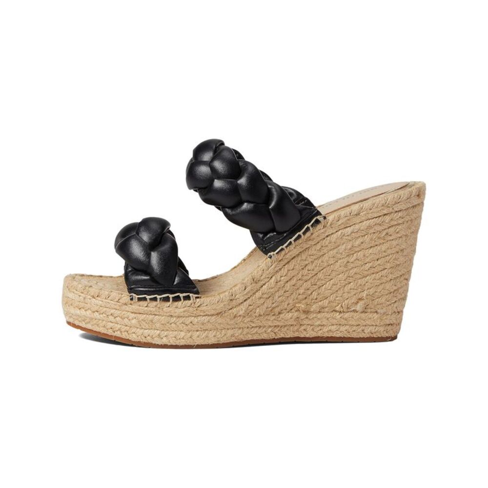 KENNETH COLE NEW YORK Womens Black 1-1/2" Platform Wedge Shoes 6 M